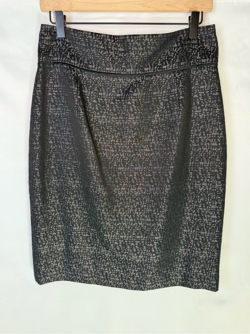Isabella DeMarco - NWT Black & Silver Tweed Side-Zip Pencil Skirt - Size 6